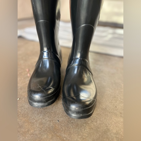 Hunter Boots Tall Glossy Black Size 9 - Picture 12 of 13